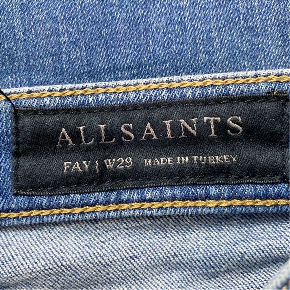 All Saints Ankle-Cropped Fay Jeans - Size 29W - Picture 7 of 8